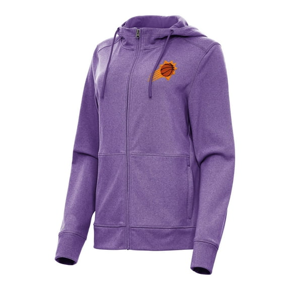 Women's Antigua Heather Purple Phoenix Suns Seeker Full-Zip Hoodie Jacket