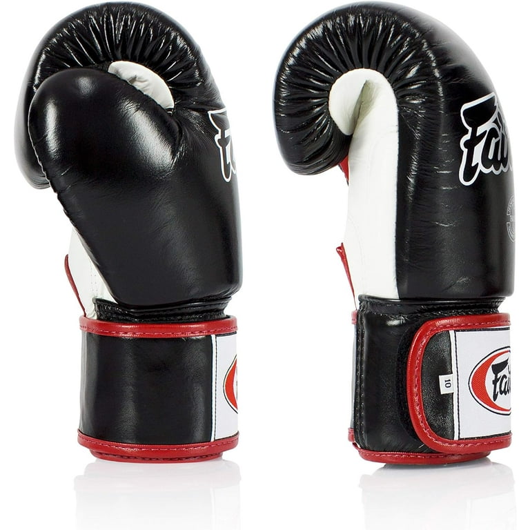 Fairtex Muay Thai-Style Sparring Gloves 14 oz Black / White