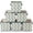 Cyan Floral, variant on 6 count 11 Inch Block Print Storage Bins Cube Cyan and White Storage Basket Rustic Floral Foldable Fabric Organizing Bins with Handles for Office Shelves Closets Clothes Toys Books