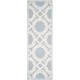 thumbnail image 1 of Safavieh Cambridge Collection CAM721B Handmade Moroccan Geometric Blue and Ivory Premium Wool Area Rug (8' x 10'), 1 of 8