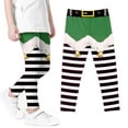 thumbnail image 3 of BFHHYA Toddler Girls' Christmas Leggings - Elastic Waist Printed Tight Pants for Festival Wear (3-8 Years), 3 of 5