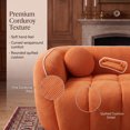 thumbnail image 6 of LUCKHAO 98.4" Modern Compressed Cloud Sofa, 3-Seat Corduroy Couch, No Assembly Sofa-in-a-Box, Orange, 6 of 8