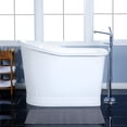 thumbnail image 2 of Kingston Brass VCTND513029 51" Cast Iron D-Shaped Single Slipper Pedestal Tub (No Faucet Drillings), White, 2 of 9