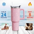thumbnail image 3 of Unicorn Gifts 40 Ounce Insulated Stainless Steel Tumbler with Handle & Straw Lid - Leakproof Water Bottle Cup for Men & Women, 3 of 6