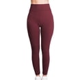 thumbnail image 3 of HAOTAGS Women Yoga Pants High-Rise,Slimming Fit Breathable Sculpting Compression Everyday Athletic Pants Wine 2XL, 3 of 6