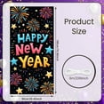 thumbnail image 2 of Colorful Fireworks Happy New Year Banner Starry Design New Year Display Festive Multicolor Festive Backdrop for New Year Party Holiday Celebration Indoor Decoration, 2 of 9