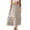 Khaki, variant on Pisexur Skirts for Women Summer Flowy Boho Maxi Skirt Trendy Drawstring Elastic High Waist Pleated Tiered A Line Beach Long Skirts Dark Gray,M