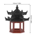 thumbnail image 2 of Worgeous 2pcs Tiny Pavilion Ornament Mini Pavilion Statue Decorative Pavilion Decor Yard Bonsai Decoration Garden Chinese Style Pavilion Sculpture, 2 of 8