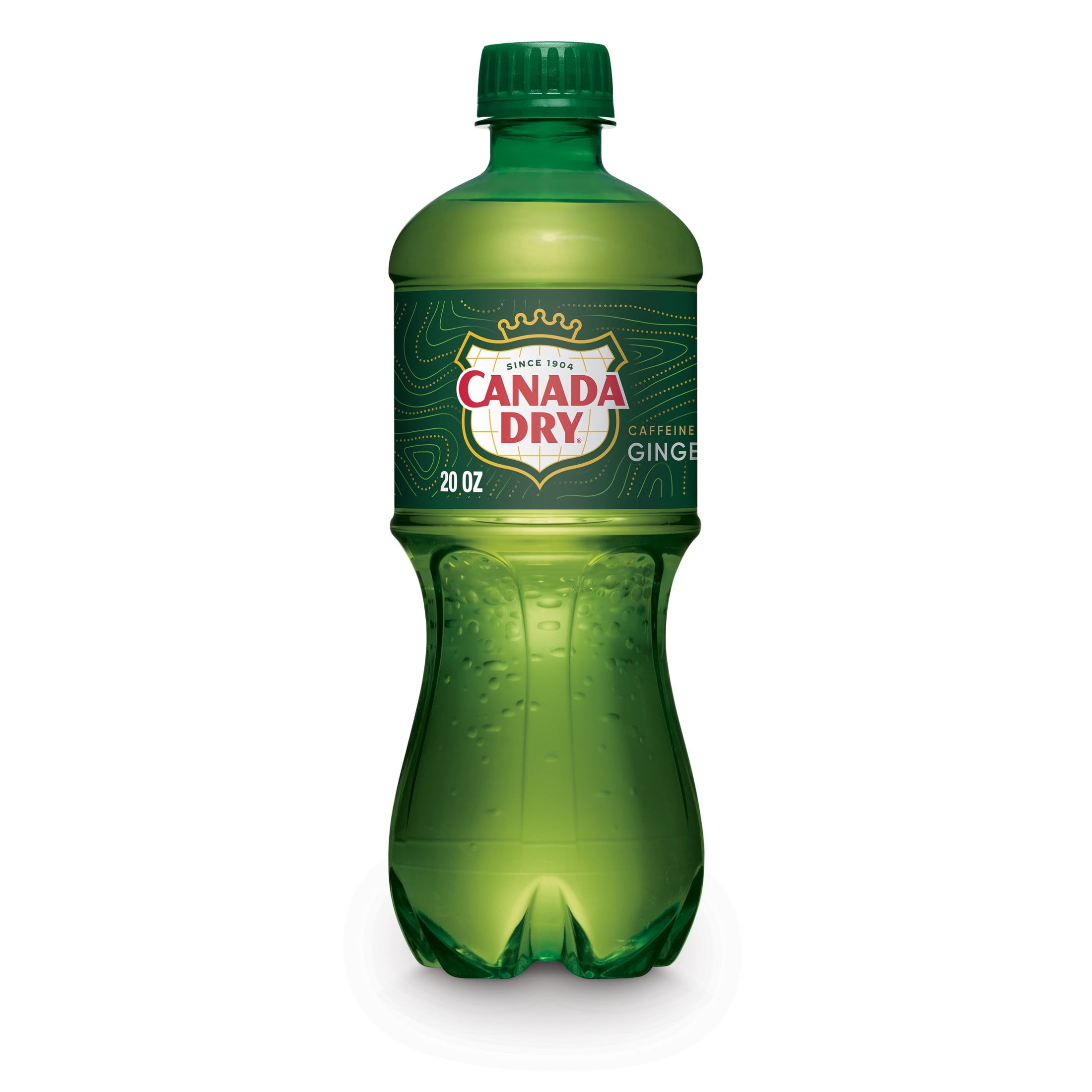 (5 pack) Canada Dry Caffeine Free Ginger Ale Soda Pop, 20 fl oz, Bottle