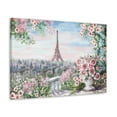 thumbnail image 5 of Paris Roses Pink Eiffel Tower France Canvas Artwork Breathtaking French City for Home Decor Ready to Hang, 5 of 18