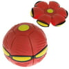 HOWADE Popular New UFO Deformation Ball Soccer Magic Flying Football Flat Throw Ball Toy Game with Led(Red)