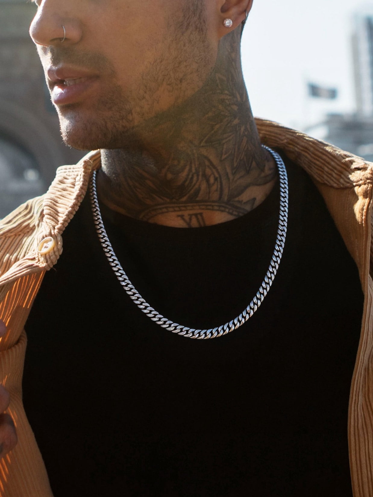 ChainsProMax Men Chain 30inch Cuban Chain Stainless Steel Chain Mens Stainless Steel Mens Necklace