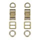 thumbnail image 1 of Uxcell 2 juegos de hebillas de liberación lateral de metal de 15 mm/5/8" ajustables con clip y deslizadores para correas de mochila, bronce envejecido, 1 of 6
