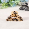 thumbnail image 4 of Tortoise Shell Cellulose Acetate Hair Clip Claw 2pcs Mini Rhinestone Hair Accessories Small French Design Hair Jaw Clamp for Women with 2pcs Spiral Hair Ties, 4 of 5
