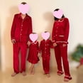 thumbnail image 1 of Conjunto de pijamas navideños para niños y hermanos, ropa de bebé, pijamas familiares a juego de terciopelo rojo, azul marino y verde, conjuntos de pijamas con volantes para niños y niñas, 1 of 5