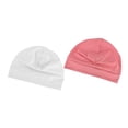 thumbnail image 2 of 2 piezas de gorro para dormir, cálido y forro para casco, ideal para viajes, personas mayores, dormir y hacer ejercicio. Rosa y blanco, 2 of 10