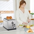 thumbnail image 7 of Toaster 2 Slice, LCD Display, 7 Shade Settings, 1.4'' Wide Slots, Stainless Steel Digital Toaster for Bagel, Defrost, Reheat, Removable Crumb Tray, 900W,, 7 of 7