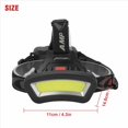 thumbnail image 4 of 2X Luz de Cabeza LED COB por USB para Acampar Al Aire Libre Senderismo, 4 of 10