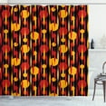 thumbnail image 1 of Ambesonne Abstract Shower Curtain, Circles Funky 70's Motifs, 69"Wx70"L, Vermilion Earth Yellow, 1 of 2