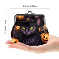 thumbnail image 2 of Cat Stylish Women's Wallet with Coin Purse, 0.7 Microfiber Zinc Alloy Jaws, Size 4.3x4.7 in/11x12 cm, 2 of 7