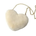 thumbnail image 4 of Bolso bandolera con cadena en forma de corazón para mujer y mujer, bolso de mano, de noche Beige Jinwen bandolera de mujer, 4 of 8