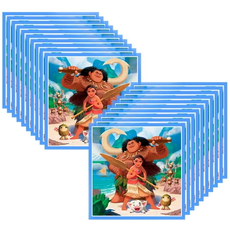 Moana Party Napkin Set, 20 Moana Party Napkins for Moana Birthday Party Supplies, Moana Themed Party Decorations