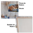 thumbnail image 3 of Portaretrato CHIC-FANTASY Blanco Madera y Lona con pinzas 1 pz, 3 of 5