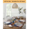 thumbnail image 5 of 15 Inch Round Placemats Set of 6, Navy Blue Christmas Non Slip Heat Insulation PP Table Mats, Snowman Xmas Tree Coastal Snowflake Starfish Washable Place Mats for Kitchen Dining Party Table Decor, 5 of 7