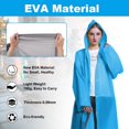 thumbnail image 4 of Poncho de Lluvia, Poncho de Lluvia de 2 Piezas, Poncho Reutilizable de Material EVA, Poncho de Lluvia para Mujeres y Hombres, Perfecto para Acampar, Festivales y Senderismo, Azul, Talla única, 4 of 5