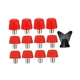 thumbnail image 1 of harper 12 Pcs Crampons de Bottes de Soccer de Rechange Crampons de Chaussures de Soccer Filetés Antidérapants Rouges, 1 of 10
