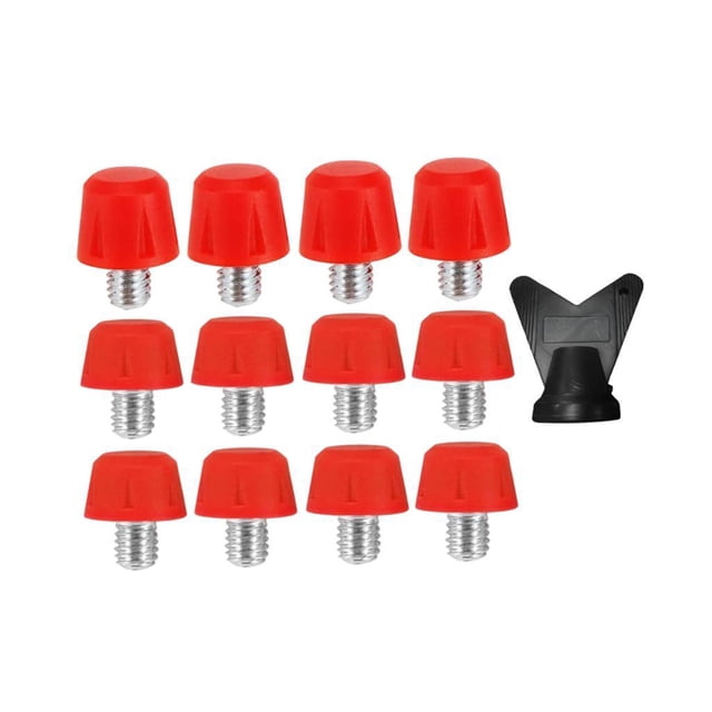 harper 12 Pcs Crampons de Bottes de Soccer de Rechange Crampons de Chaussures de Soccer Filetés Antidérapants Rouges