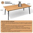 thumbnail image 5 of Crestlive Products 82" x 40" Aluminum Outdoor Dining Table for 6-8, Rectangular Patio Table with Umbrella Hole, Weather-Resistant Metal Table, Brown, 5 of 7