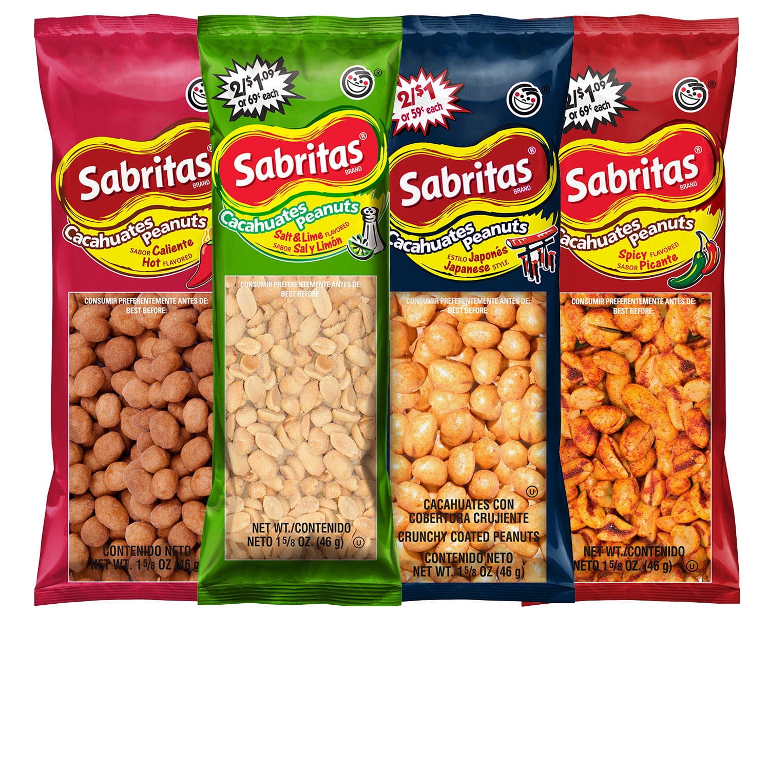 2X Sabritas Peanuts Variety Pack (30 Pk.)