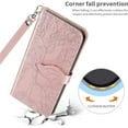 thumbnail image 2 of Compatible with iPhone 13 Mini Wallet Case Women Leather Flip with Wrist Strap Kickstand Magnetic Shockproof with Card Holder Protective Case for iPhone 13 Mini 5.4 inch Life Tree Rose Gold, 2 of 14