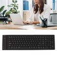 thumbnail image 3 of Foldable Silicone Silent Keyboard, Silicone Keyboard,108 Key Portable Soft Rubber Lightweight Waterproof Rollup Keyboard for Laptop PC Computer Travel Office Home, 3 of 8