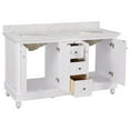 thumbnail image 2 of Bella 60" Double Bathroom Vanity with White Cabinet and Engineered Marble Top, 2 of 7