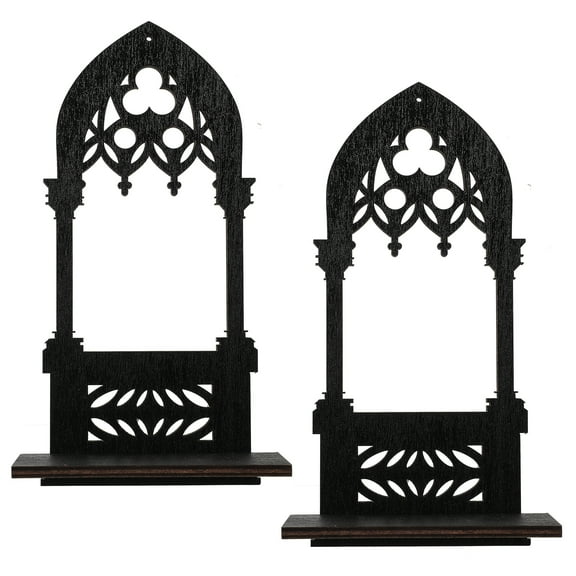 Gothic Bedroom Arch Shelf Festival Decoration Vintage Design Candle Holder