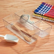 InterDesign 52830 Linus Drawer Organizer, 4 x 8 x 3, Clear