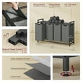thumbnail image 5 of LEDREM 4-Compartment Laundry Sorter with Shelf, 42.2 Gallon Capacity, Removable Bags & Steel Frame, Slate Gray and Charcoal Gray, 5 of 6