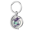 thumbnail image 1 of Deportes extremos atletas skate boarding ilustración Rotating keychain Metal Keyring Holder, 1 of 2