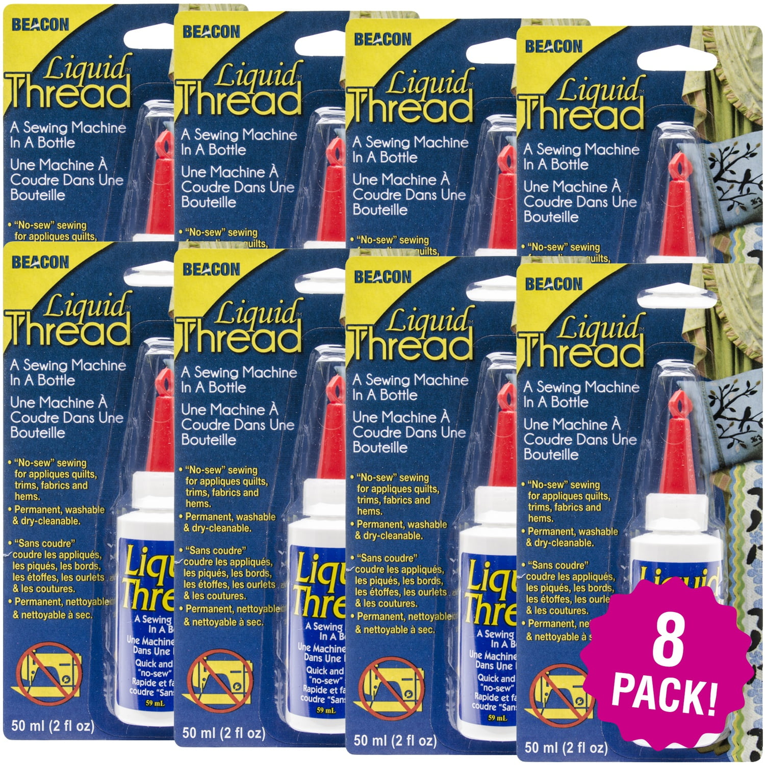 Beacon Liquid Thread Glue 2oz, Multipack of 8