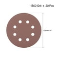 thumbnail image 2 of 20Pcs 5 inch 8 Hole Hook and Loop Sanding Disc 1500 Grit Flocking Sandpaper, 2 of 5