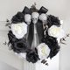 thumbnail image 2 of Guirnalda de rosas artificiales de 13,8 pulgadas, decoración de puerta delantera, corona de Halloween para pared, 2 of 5
