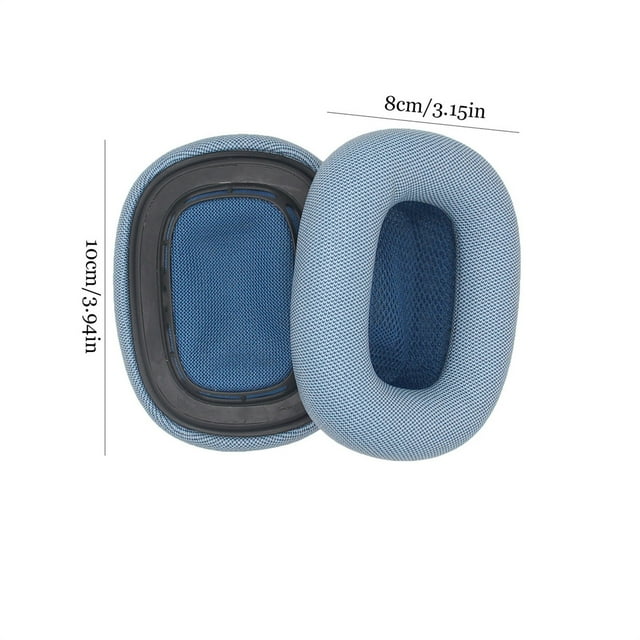 Coussinets d'Oreille Coussin Écouteurs Protection Auditive Manchon en Maille de Remplacement pour Écouteurs Sans Fil Apple AirPods Max Bleu