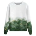 thumbnail image 6 of Youmylove Women Flower Printing Sweatshirt Top Long Sleeve Casual Elegant Pullover Top Streetwear, 6 of 6