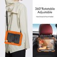 thumbnail image 4 of Case for iPad Air 5th Generation / iPad Air 4th Generation 10.9 inch with Screen Protector, 360 Degree Rotating Kickstand Hand Strap Shockproof Cover with Shoulder Strap, Orange, 4 of 7