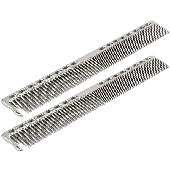 2PCS Stainless Steel Hair Cutting Comb, Professional Barber Comb for Hair Styling Salon
