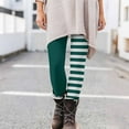 thumbnail image 2 of Tnhcen Women's Striped Print Yoga Pants - Fleece Lined Workout Leggings Slim Fit for Fitness Running & Casual Athleisure (S-3XL Available in Multi-Color ), 2 of 9