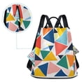 thumbnail image 5 of FORMRS Women's Travel Backpack Purse Anti-Theft Hidden Pockets Casual Shoulder Bag, Red Triangles, 5 of 7