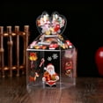 thumbnail image 5 of TXYRDXK 1 Pcs Christmas Clear Gift Bags Plastic Candy Treat Goodie Bags Red Foil Santa PVC Wrap Totes with Handles Xmas Party Favors (3.35 x 3.35 x 6.69 Inch), 5 of 9